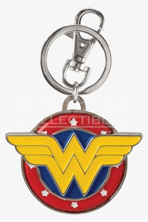 Colored Wonder Woman Logo Keychain - Iron Man Pewter Keychain #8128