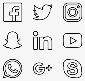 Social Media Logos White Png - Transparent Social Media Png #8481
