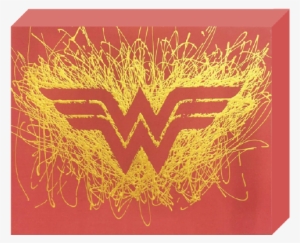 Dc Comics, Paint Splatter Canvas, "wonder Woman" Logo - Canvas #8609