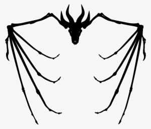 This Free Icons Png Design Of Dragon Skeleton Silhouette #8810