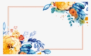 Envelope Silhouette At Getdrawings - Blue Orange Flower Watercolor Png #8936