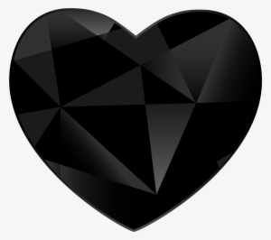 Black Gem Heart Png Clipart - Clip Art #9284