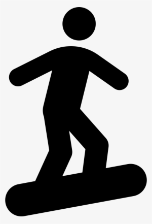 Stick Figure On Snowboard - Stick Figure Skateboarding Png #9594