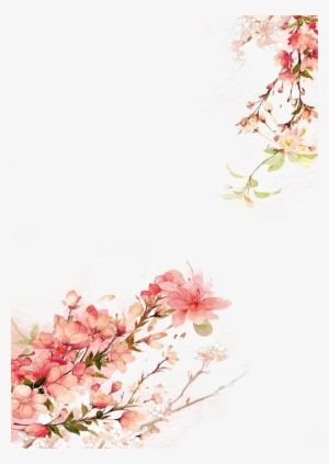 Watercolor Flowers Background - Free Watercolor Illustration Png #9615