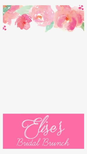 Bridal Brunch Snapchat Geofilter - Free Watercolor Floral Borders #9674
