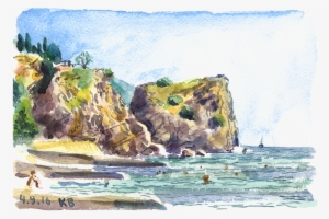 Graphic Free Download Sea Rock Poster Painted Marine - Rock #9759