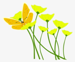 Spring Flowers Vector Png Image Royalty Free - Yellow Flowers Clip Art #10349