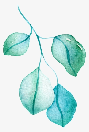 Green Branch Leaf Watercolor Hand - Watercolor Painting #10847