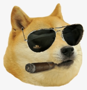 Doge Cigar And Glasses - Doge Png #11140