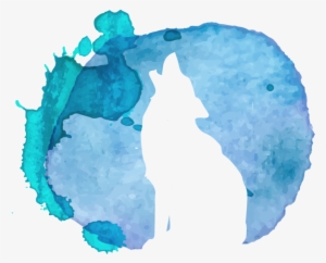 Banner Transparent Library Wolf By Aewin On Deviantart - Watercolor Painting #11493