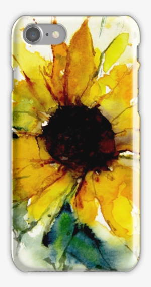 Sunflower Iphone 7 Snap Case - Water Color Tattoo Sunflower #11789