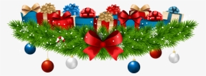 Christmas Decoration With Gifts Png Clip Art Image - Christmas Gifts Png #11805
