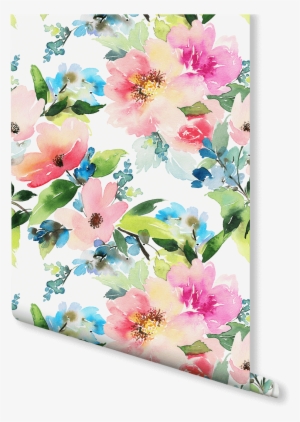 Summer Floral Wallpaper Pink Watercolor Floral Wallpaper, - Watercolor Flower Pattern #12096