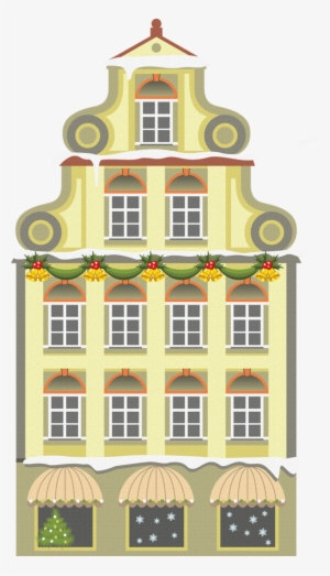 007 - Christmas Building Clipart Png #12350