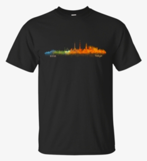 Tokyo Japan City Skyline In Watercolor Art - Stranger Things T Shirt Kopen #13111