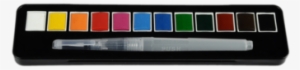 Watercolor Paint Set,solid Watercolour Paint Set - Acuarela Start Caja Metal 12 1/2 Godet + Pincel Rellenable #13259
