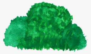 Watercolor Bush Transparent - Watercolor Bush #13355