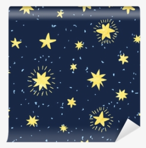 Vector Background With Hand Drawn Watercolor Stars - Illustration #13631