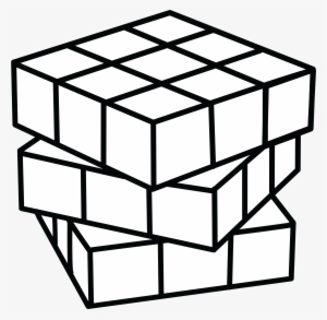 Cube Clipart Coloring Page - Rubix Cube Coloring Pages #14371
