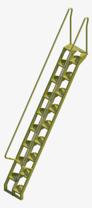 Alternating Tread Stairs, Steel, 56°, Revit Png - Steel #14721