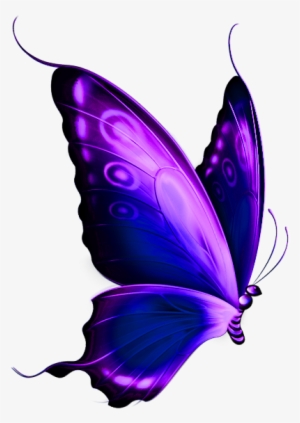 Transparent Blue And Purple Deco Butterfly Png Clipart - Transparent Background Butterfly Png #14890
