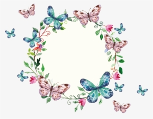 Butterfly Frame, Flower Frame, Frame Floral, Butterfly - Password Logbook #15310