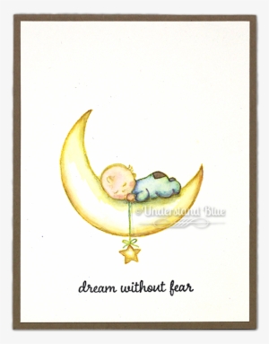 Moon Baby Watercolor By Understand Blue - Picture Frame #15778