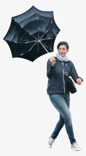 Walking In The Rain Png Image - Person With Umbrella Png #16409
