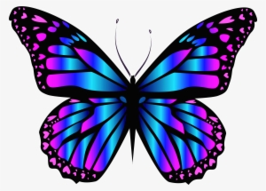 Blue And Purple Butterfly Png Clipar Image - Blue Butterfly #16411