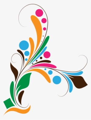 Flower Design Png Png Library Library - Colorful Floral Design Png #17200