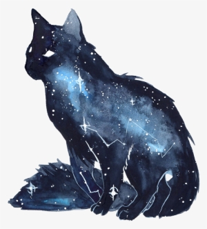 Cat Kitten Galaxy Watercolor Space Stars Freetoedit - Galaxy Animals #17277