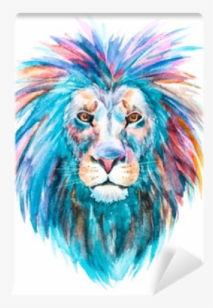 Watercolor Vector Lion Self-adhesive Wall Mural • Pixers® - Watercolor Lion #17413