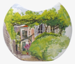 1 Vase Half Moon - Gien De Paris À Giverny Vase, Half-moon Shaped #17585