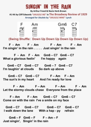 Singin In The Rain - Singing In The Rain Ukulele Chords #17611