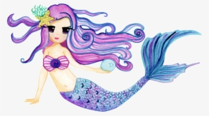 This Graphics Is Hand Drawn Cartoon Mermaid Png Transparent - Cute Personalized Mermaid Note Cards #17671