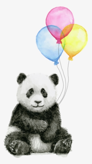 Click And Drag To Re-position The Image, If Desired - Panda Watercolor #17867