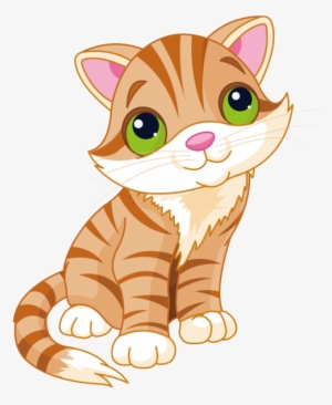 Cat Png Cartoon Graphic Black And White - Transparent Background Cat Clipart #17991