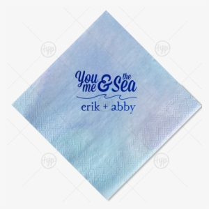 The Ever-popular Watercolor Ocean Cocktail Napkin With - Sea #18010