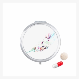 Leaf Fire Balloon Hat Camera Watercolor Painting Travel - Fit & Fresh Pocket Pill Case Euro-280 #18036