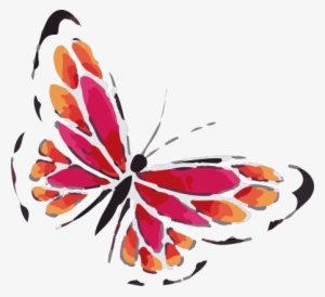 Tiny Orange Butterfly Tattoo In Watercolor Art ❥❥❥ - Red Butterfly Watercolor Png #18176