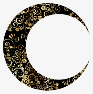 Clip Transparent Library Crescent Moon Clipart Png - Gold Crescent Moon Png #18315