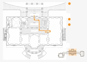 Route Taken By The White House Intruder - White House Floor Plan #18353