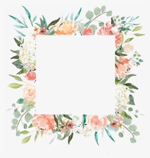 Free Romantic Floral Peoplepng - Watercolor Flower Frame Png #18412