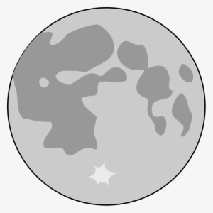 Moon Drawing Png - Black And White Moon Vector #19021