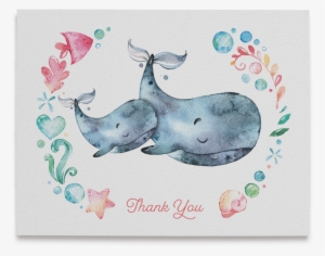 Watercolor Sea Creatures Thank You Cards - Watercolor Painting #19160