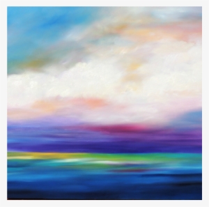 Wispof Clouds Over Water, - Painting #19788