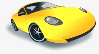 Sports Car - Yellow Sports Car Clipart #100346