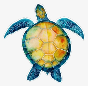 Watercolor Sea Turtle #100807