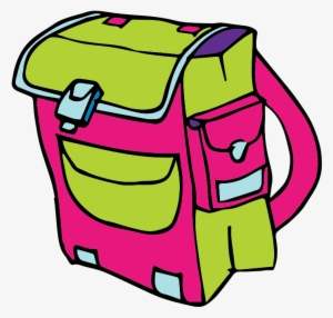 Free Cartoon School Backpack Clip Art - Bag Clipart Png #101235