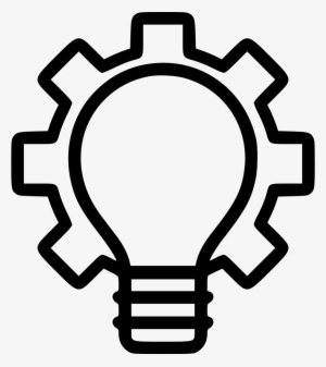 Idea Bulb Innovation Startup Light Settings Gear Comments - Bulb With Gear Icon Png #101310